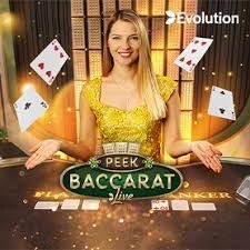 Try Peek Baccarat slot by Evolution on wolfy-casino-be.com – logo image